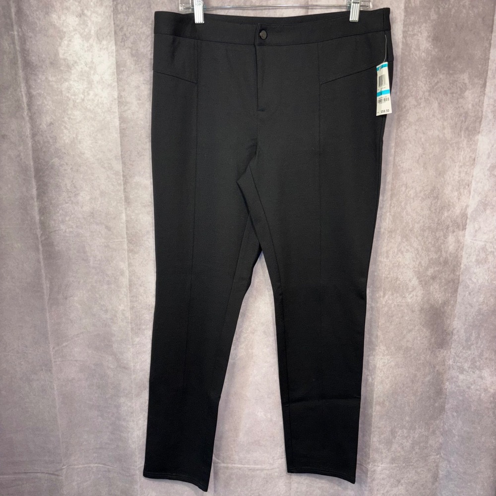 NWT INC International Concepts Women's Size 16 Black High Rise Stretch Pants